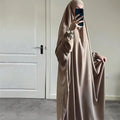 Dubai Wholesale Solid Color Modern Elegant Robe Simple Modest Islamic Clothing Muslim Dresses for Women Abaya 2024