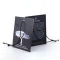 Brand Black Matt Lamination Dog Tags with Laser Foil Spot UV Logo for Clothing T-Shirts Bags Shoes