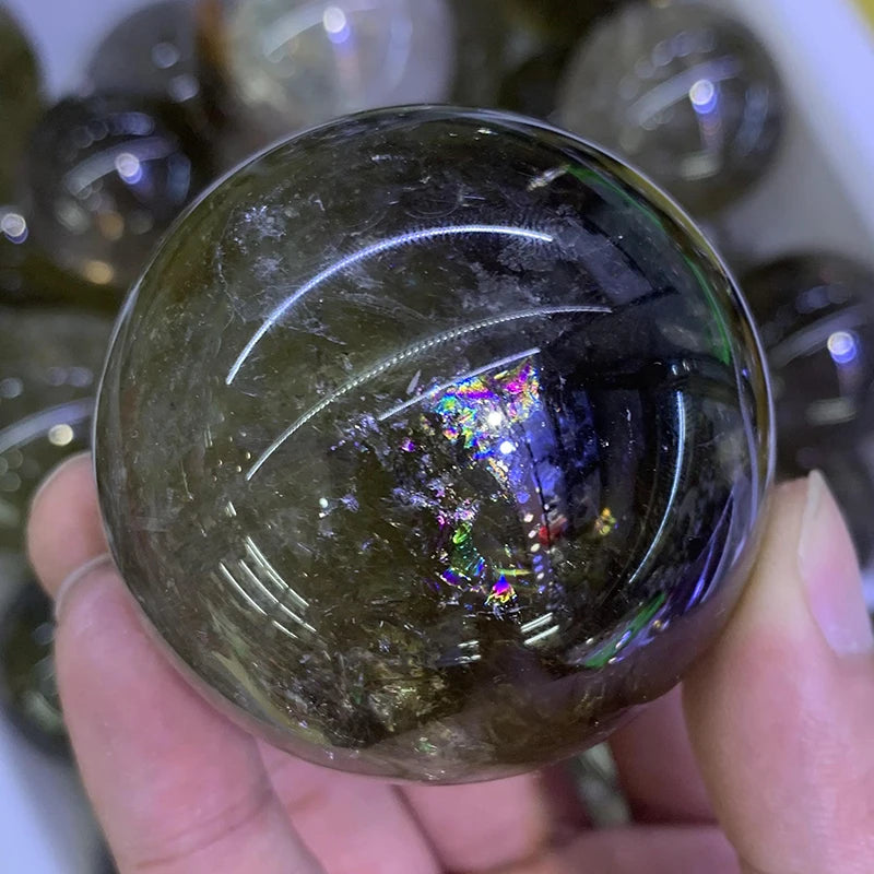 Wholesale High Quality Natural Smoky Quartz Spheres Smoky Quartz Ball Natural Crystal Spheres for Home Decoration