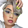 2023 Fashion Fluorescent Color Anti-Blue Light Eyeglasses Transparent Cat Eye Optical Glasses Women TR90 Computer Glasses Frames