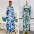 Islamic Clothing Aesthetic Flower Abaya Muslim Women Muslim Dress Long Sleeves