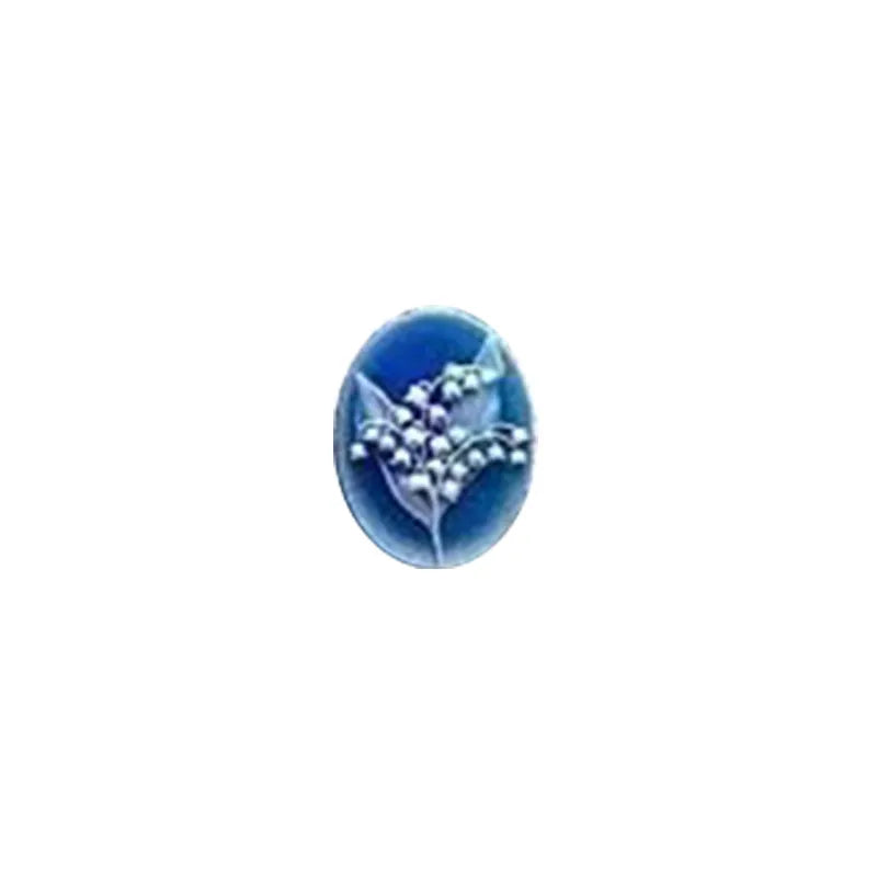 Oval Carved Agate Cameo 18mm Stone Slice for Jewelry Making13X18mm