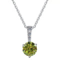 S925 Sterling Silver High Grade Moissanite Necklace Silver Plated 925 Sterling Silver for Weddings Parties and Engagements