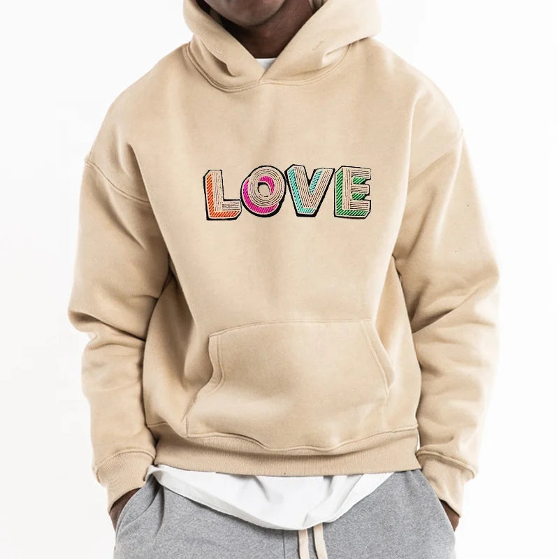 Custom Blank Men's Thick Heavy Cotton Unisex Sweatshirt Embroidery logo Men Oversized Hoodie
