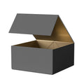 Luxury Magnetic Closure Gift Box Custom Flip Top Packaging Handmade From Premium Black Cardboard