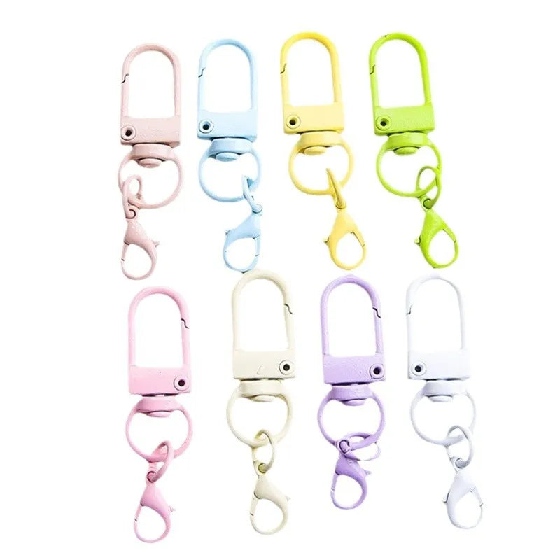 Wholesale Colorful Metal Swivel Trigger Lobster Clasp Keychain Spring Gate Hook Clip DIY Sewing Accessories Key Chains Snap Hook