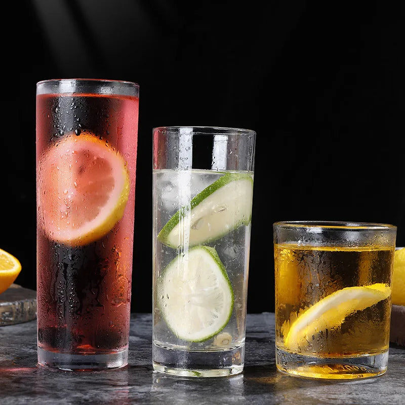 801 Home Hotel bar Glass Small Round Straight Body Water Cup Transparent Beer Glass Milk Juice Cold Drink Tea Cup