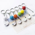 Promotional 3d Cute Mini Golf Ball Keychain Toys Sports Gift Golf Pole Key Ring
