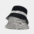 2025 Spring Summer New Reversible Fisherman Hat for Women Retro Casual Newspaper Print Design Outdoor Sunshade Bucket Hat
