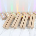 PUSELIFE Laser Engraving DIY Graffiti Memo Acrylic USB LED Luminous Night Light Rectangle Wood Base Lamp Frame Warm White Light