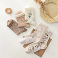 MIO 5 Colors Korean Autumn Cozy Cotton Crew Socks Cute Cartoon Rabbit Flower Women Socks Breathable Casual Soft Socks Anti Slip