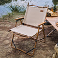 Outdoor Portable Foldable Lightweight Aluminum Beach Camping Fishing Wood Camping Chairs