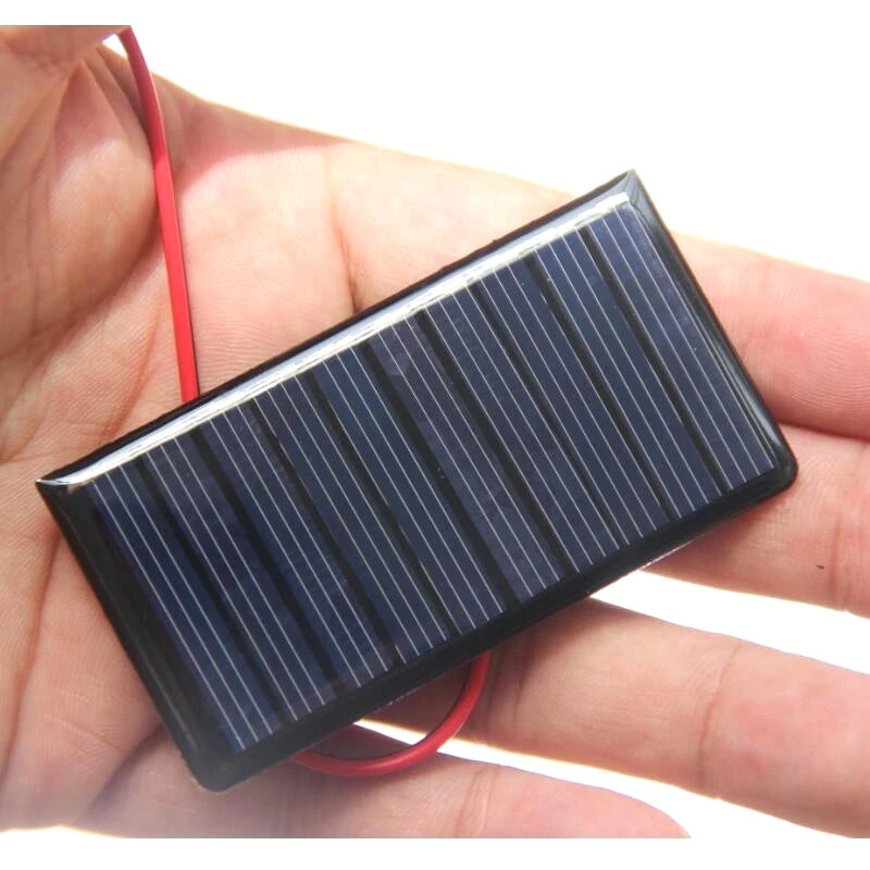 BUHESHUI   5V 60MA Solar Panel Charger for 3.7V Battery   Solar Cell Module+Wire  68*36MM