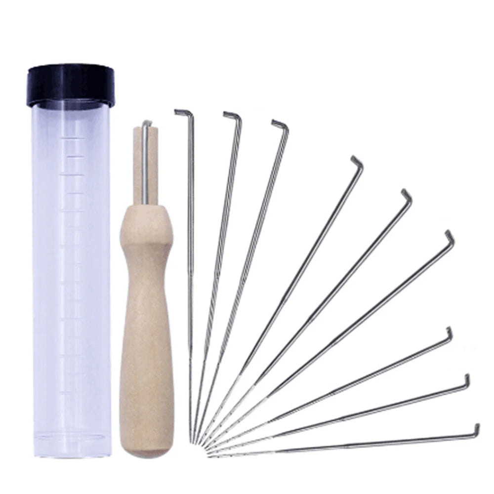 Wooden Handle Felting Needles Set DIY Handmade Wool Pin Felt Tools Kits for Needlework
