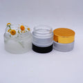 50ml Frosted Glass Jars with Gold Screw Top