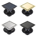 Modern 4 Inch Shower Drain Stainless Steel Square Bathroom Shower Floor Drain