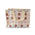 Wholesale Durable Cartoon Printed PP Woven Recycled Laminated Long Rope Customizable Shopping Bag Zipper Multi-Color