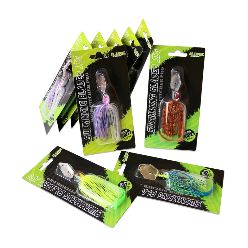 Kit of Metal Fishing Spinner Baits for Saltwater Bass Tuna Carp Pike Shark Mackerel Perch Catfish Marlin Made of Iron Mini Fishing Lure