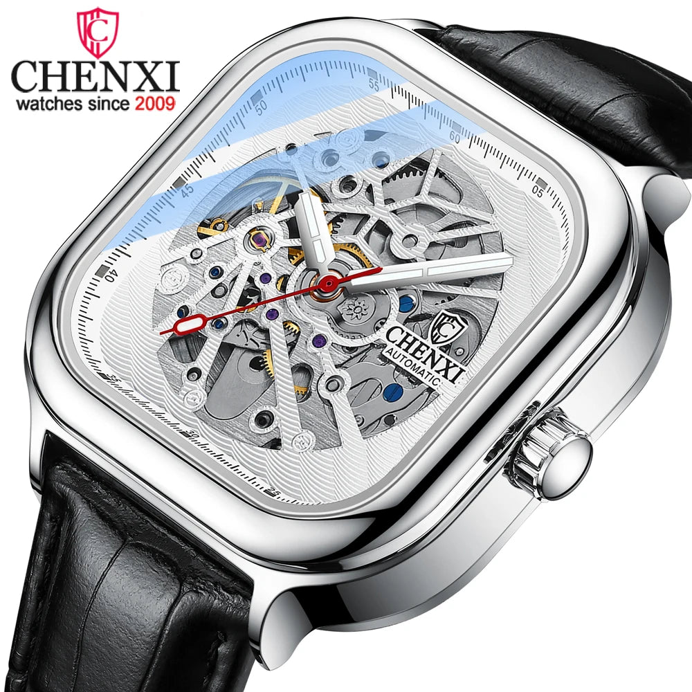 CHENXI 8810B Men Automatic Mechanical Top Brand Watches Tourbillon Business Waterproof Clock Male Stainless Steel
