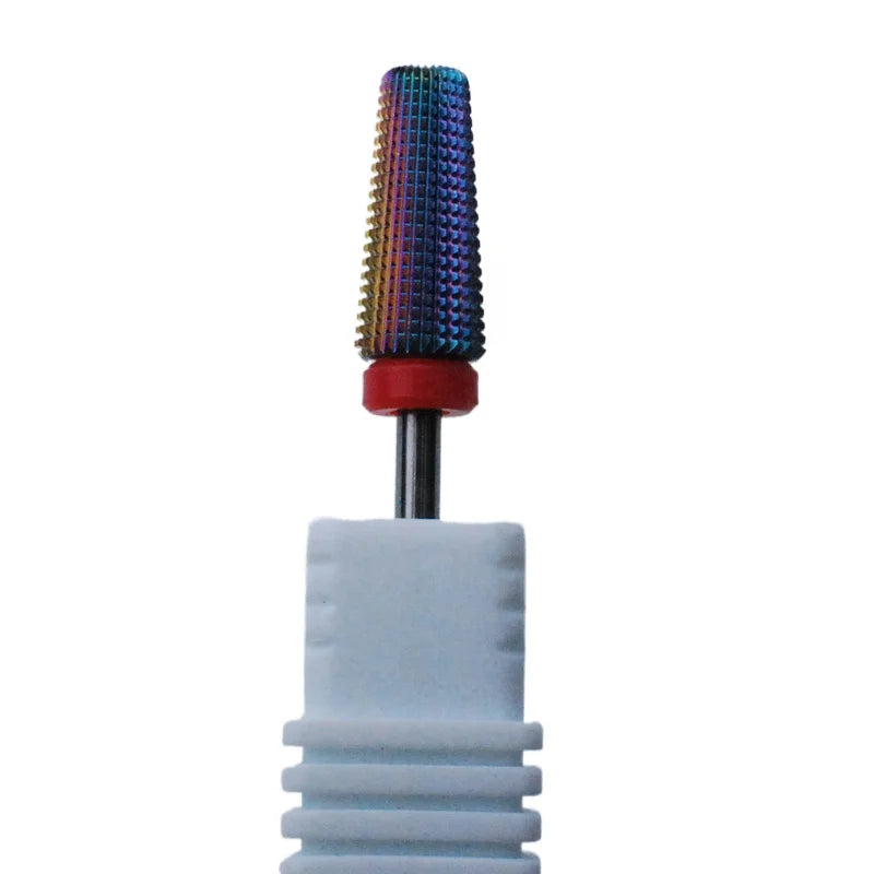 rainbow Color 6 in 1 Tungsten Carbide F Fine Nail Drill Bit