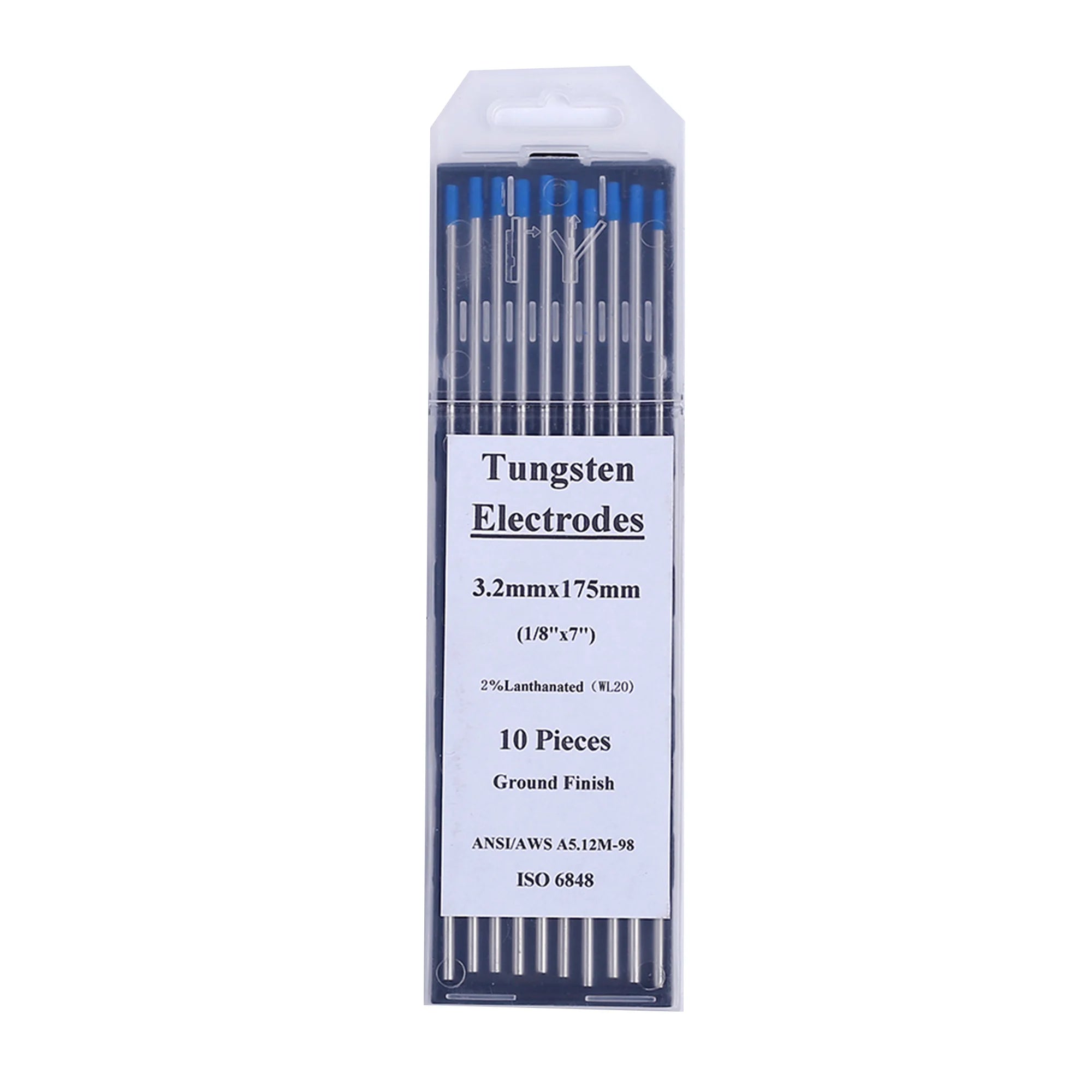 WL20 3.2mm*175mm Blue Tungsten Electrodes 2% Lanthanated Tungsten TIG Welding Consumables