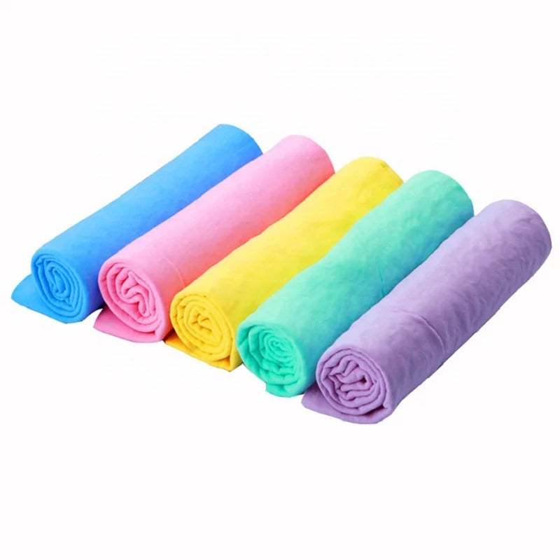 Hot Sale Magic Synthetic Chamois Leather Eco-Friendly Edgeless Drying Towel Super Absorbent PVA Shammy Fast Cleaning Cloth
