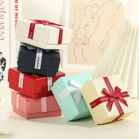 Wholesale High End Ribbons Bows Jewelry Boxes in Stock Multisizes Necklaces Earring Ring Bracelet Packaging Boxes