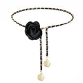 Camellia Female Waist Chain Flower Chain Belt Accessories for Suit Jeans & Dresses