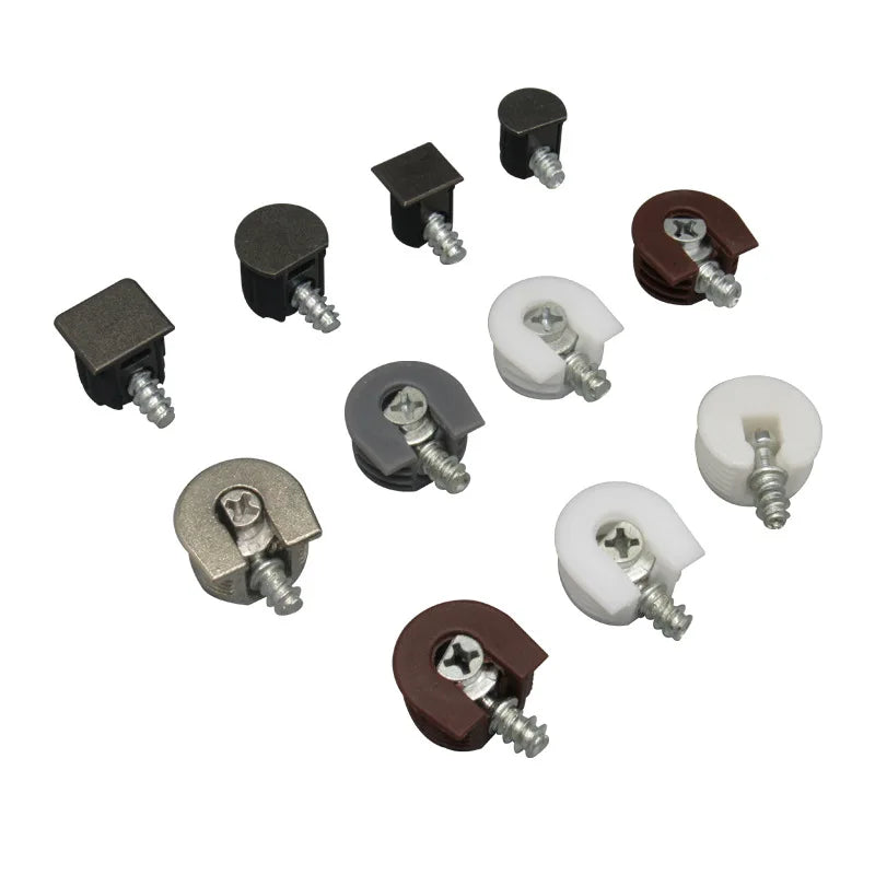 GQK Furniture Premium Quality 3-in-1 Plastic Wood Shelf Support Connectors Rafix Connector for Premium Fitting Connecting