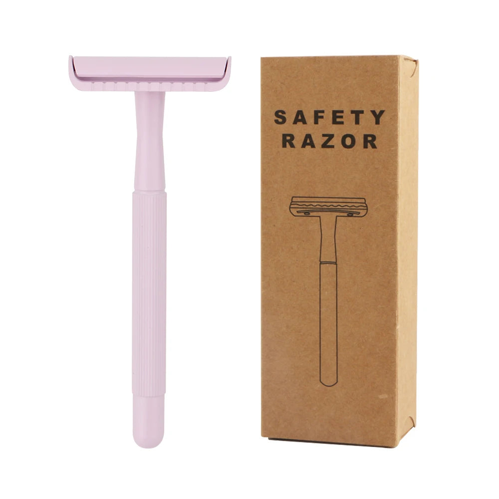 Women's Safety Razor Long Handle Reusable Metal Razor Super Stainless Steel Blade