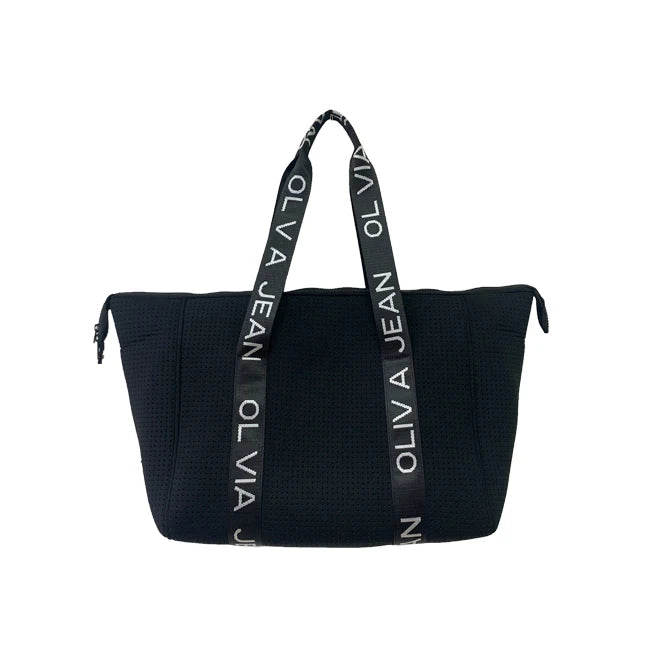 Trendy Women Large Design Travel Beach Pool Gym Sports Neoprene Weekender Tote Duffel Bag