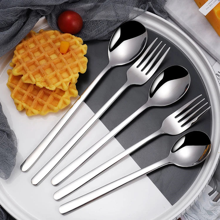 Amazons Online Flatware Set Dessert Fork Table Spoon Stainless Steel Korea Spoon