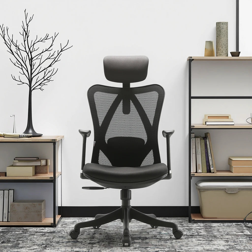 SIHOO M16 Mesh Ergonomic High Back Cushioned Office Chair Computer Flexible Rotation Lifting Swivel Office Chair