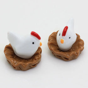 Bulk 100Pcs Mix Chicken Egg Nest Figurines Miniatures Fairy Garden Ornaments for Home Landscape Decoration