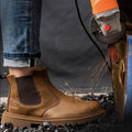 Industrial Genuine Leather Unisex Steel Toe Safety Shoes Summer Winter for Midsole Lace PU Rubber Insole Construction