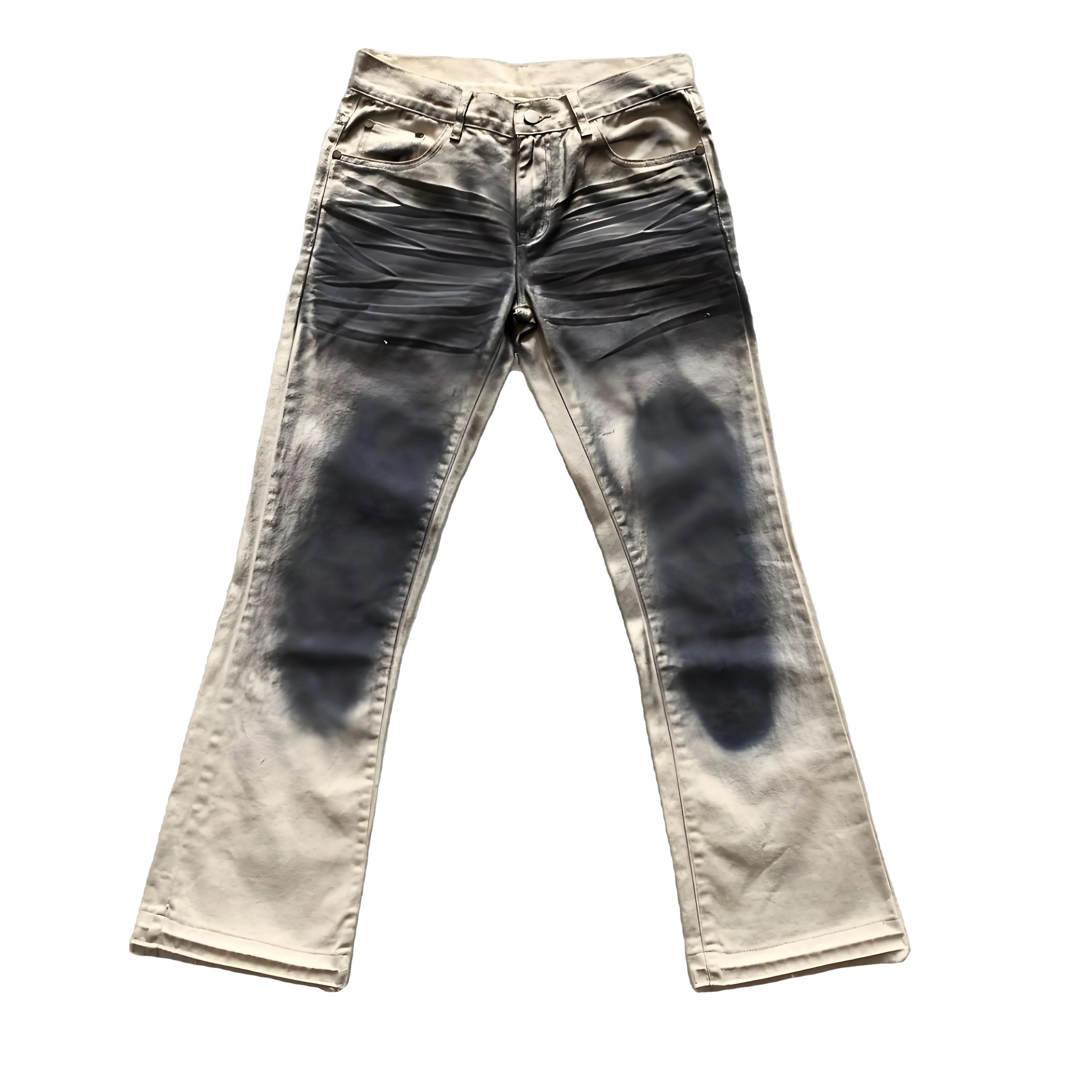 DENIMGUYS American High Street Hip Hop Style Ink Paint Graffiti Loose Men Jeans
