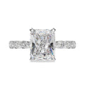 GR73 Fashion Hot Sale Luxury Wedding Engagement Big Rectangle Diamond Zircon Rings for Women Fine Jewelry Female