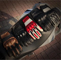 OEM Retro Red Motorcycle Gloves Goat Skin Touch Screen All Finger Riding Gloves