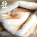 China Manufacturer Wholesale Tip-dyed Acrylic Brown White Tip Faux Fur Long Pile Plush Fabric