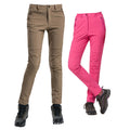Women's Waterproof Softshell Pant Termal Fleece Lining Long Trousers Skating Skiing Windproof Winter Pants