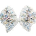 DIY Sewing Accessories Wedding Decoration Fabric Embroidered 3D Flower Lace Applique With Pearl and Rhinestone for Dress Gown C