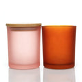 7oz 10oz 15oz Wholesale Christmas Custom Amber White Empty Luxury Iridescent Glass Candle Jar with Lid