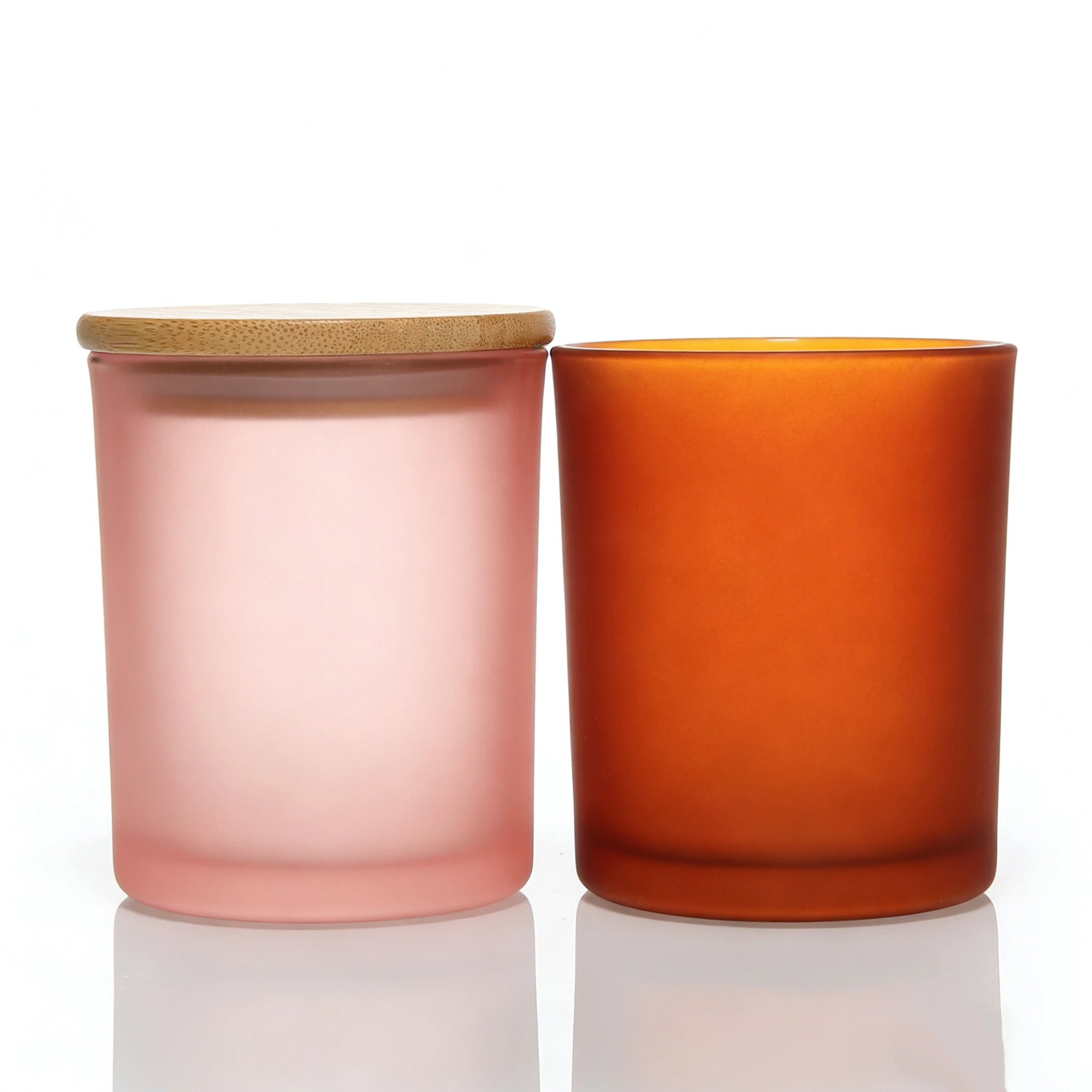 7oz 10oz 15oz Wholesale Christmas Custom Amber White Empty Luxury Iridescent Glass Candle Jar with Lid