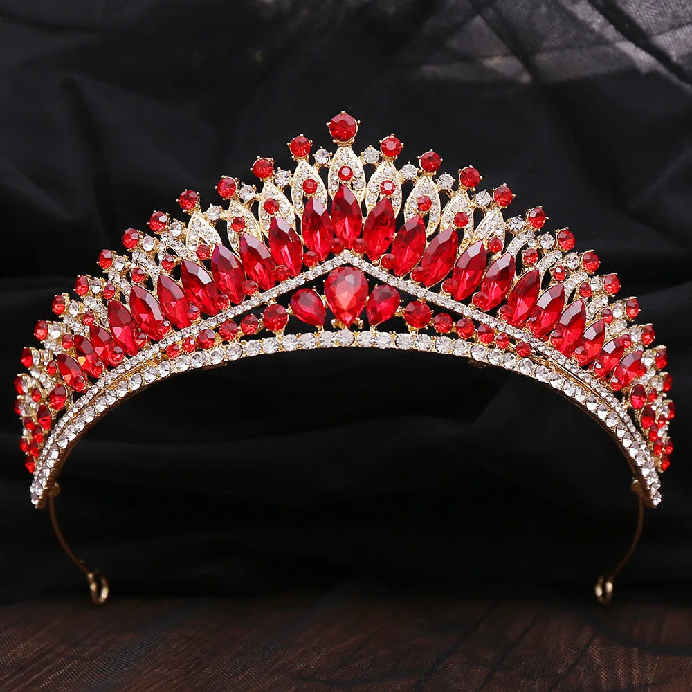 Miallo Luxury Rhinestone Bridal Tiaras Crown Baroque Full Crystal Pageant Diadema Headbands Hair Accessories