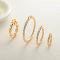 Earrings Wholesale Piece Oil Drop Copper Alloy 18K Gold-Plated Zircon Hoop Earring Fashion Jewelry for Women'S Jewelry Gift