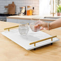 New Handle Design Home Absorbent Diatomaceous Earth Kitchen Mat Diatomite Stone Dish Drying Mat With Feet for Kitchen Counte