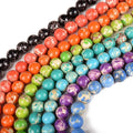 DS 6mm 8mm 10mm Wholesale Loose Beads for Bracelet Making Colorful Round Imperial jasper Natural Stone Jewelry Beads
