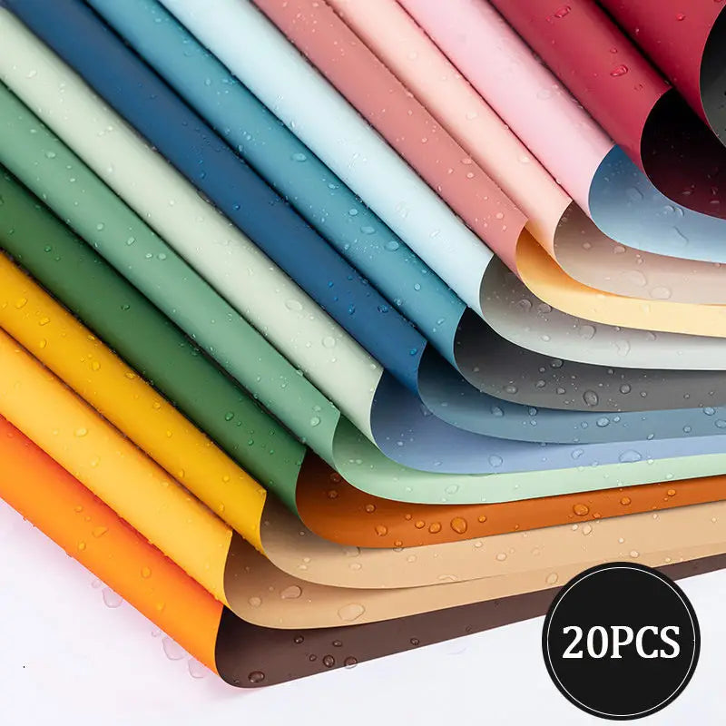 20PCS Flower Wrapping Ouya Paper Waterproof  Shop  for Flowers Gift Bouquet Packaging Materials Wholesale