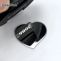 Custom Sublimation Blank Heart Shape Pendant One Side White One Side Brushed Laser Engraved Necklace with Stainless Steel Chain