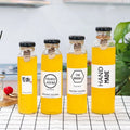 8oz 10oz 12oz 16oz Clear Empty Glass Bottle Round Shape Juice Drinking Bottle